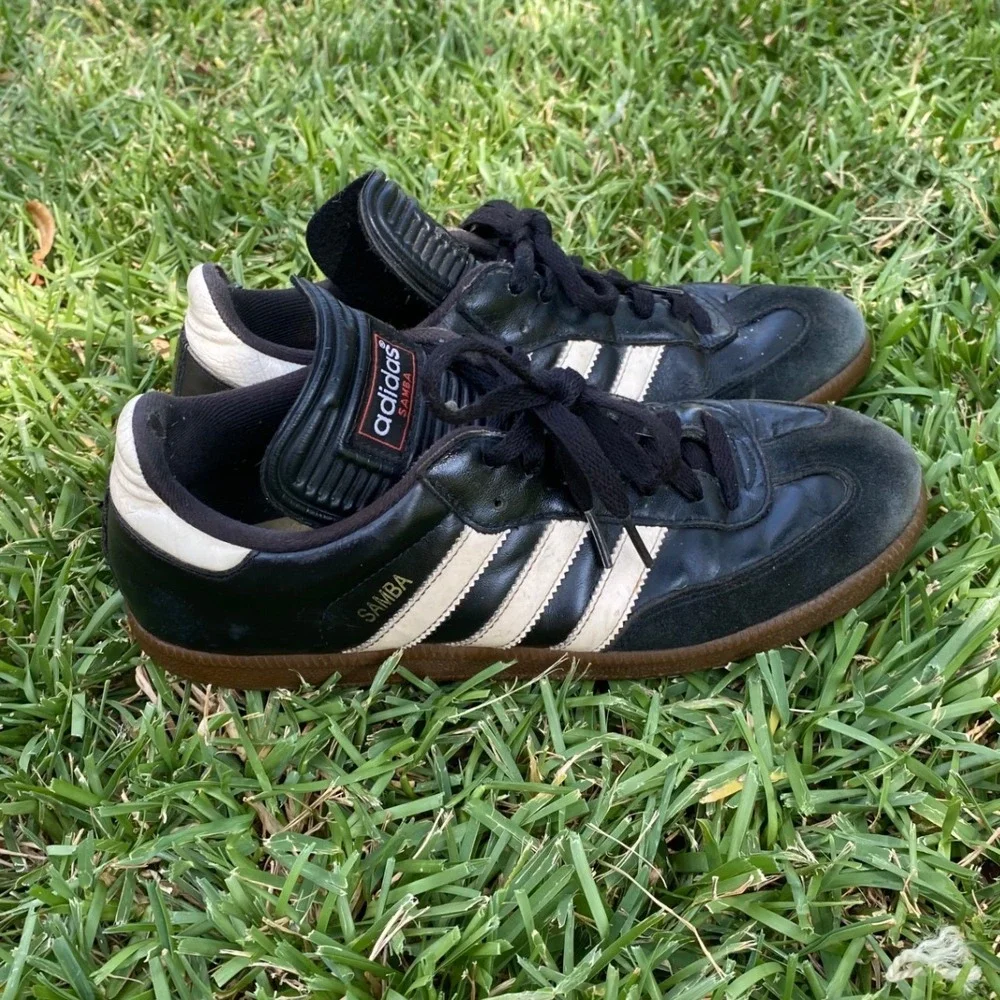 Adidas Samba Classic Mens Black White Gum Sole Indoor Soccer Shoes 034563 Size 8